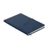 Carnet A5  en PU avec pochette - CINCO MO2285 Matières : papier recyclé Couleurs : bleu