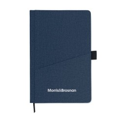 Carnet A5  en PU avec pochette - CINCO MO2285 Matières : papier recyclé Couleurs : bleu cadeau client original