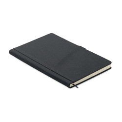 Carnet A5  en PU avec pochette - CINCO MO2285 Matières : papier recyclé Couleurs : noir personnalisable avec votre logo