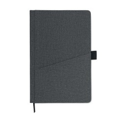 Carnet A5  en PU avec pochette - CINCO MO2285 Matières : papier recyclé Couleurs : pierre personnalisation rapide en France