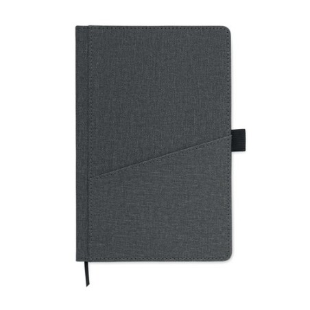 Carnet A5  en PU avec pochette - CINCO MO2285 Matières : papier recyclé Couleurs : pierre personnalisation rapide en France
