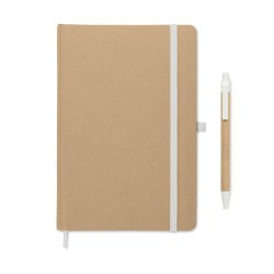 Carnet A5  en carton recyclé personnalisé - CARATIL Matières : papier Couleurs : blanc impression haute définition