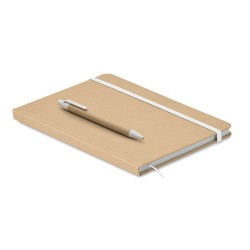 Carnet A5  en carton recyclé personnalisé - CARATIL Matières : papier Couleurs : blanc cadeau collaborateur premium