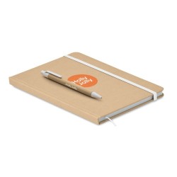 Carnet A5  en carton recyclé personnalisé - CARATIL Matières : papier Couleurs : blanc goodies entreprise design