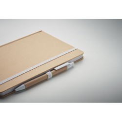 Carnet A5  en carton recyclé personnalisé - CARATIL Matières : papier Couleurs : blanc cadeau client original
