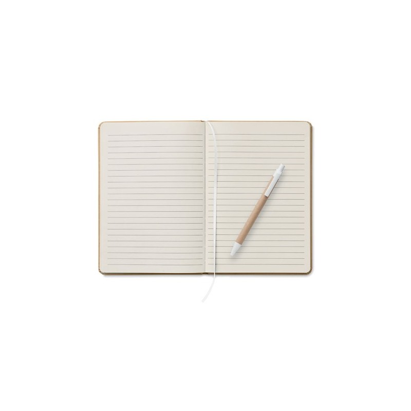 Carnet A5  en carton recyclé personnalisé - CARATIL Matières : papier Couleurs : blanc objet publicitaire robuste