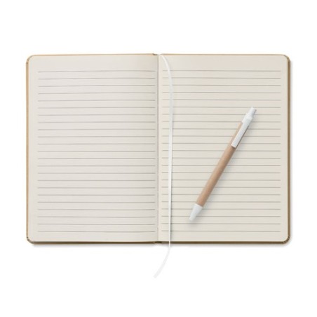 Carnet A5  en carton recyclé personnalisé - CARATIL Matières : papier Couleurs : blanc objet publicitaire robuste