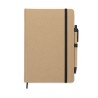 Carnet A5  en carton recyclé personnalisé - CARATIL Matières : papier Couleurs : noir personnalisable avec votre logo