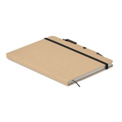 Carnet A5  en carton recyclé personnalisé - CARATIL Matières : papier Couleurs : noir goodies publicitaire événementiel