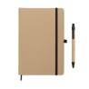 Carnet A5  en carton recyclé personnalisé - CARATIL Matières : papier Couleurs : noir marquage laser ultra précis