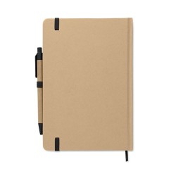 Carnet A5  en carton recyclé personnalisé - CARATIL Matières : papier Couleurs : noir objet promotionnel éco-responsable