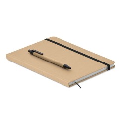 Carnet A5  en carton recyclé personnalisé - CARATIL Matières : papier Couleurs : noir personnalisation rapide en France