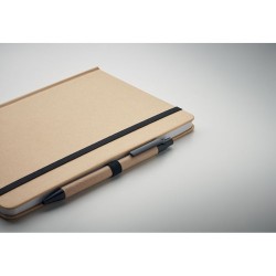 Carnet A5  en carton recyclé personnalisé - CARATIL Matières : papier Couleurs : noir accessoire événementiel unique