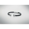 Bracelet tressé personnalisable en simili cuir FAULETI Matières : acier inoxydable Couleurs : noir personnalisable avec votre lo