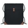 Sac à cordon  en coton recyclé PANDA BAG Matières : coton recyclé Couleurs : noir goodies personnalisé en stock