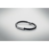 Bracelet tressé personnalisable en simili cuir FAULETI Matières : acier inoxydable Couleurs : noir marquage laser ultra précis
