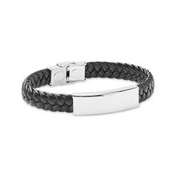 Bracelet personnalisé tressé en simili cuir pas cher - FAULET