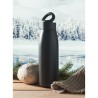 Bouteille isotherme personnalisée 400ml - CALEFRIO Couleurs : noir Matières : acier inoxydable recyclé livraison express 24h 48h
