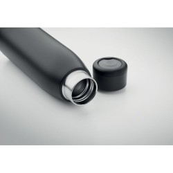 Bouteille isotherme personnalisée 400ml - CALEFRIO Couleurs : noir Matières : acier inoxydable recyclé accessoire événementiel u