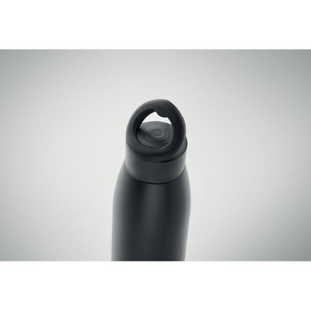 Bouteille isotherme personnalisée 400ml - CALEFRIO Couleurs : noir Matières : acier inoxydable recyclé goodies entreprise design