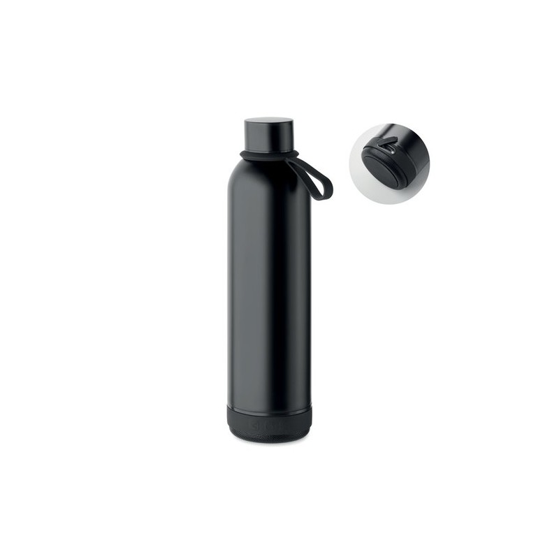Bouteille isotherme double paroi 500ml - MUSEY Matières : acier inoxydable Couleurs : noir