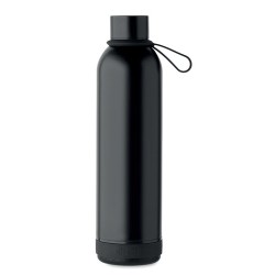 Bouteille isotherme double paroi 500ml - MUSEY Matières : acier inoxydable Couleurs : noir cadeau entreprise pas cher