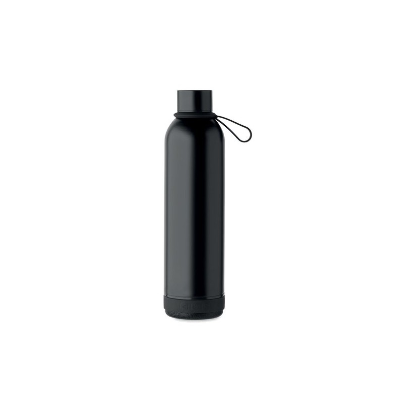 Bouteille isotherme double paroi 500ml - MUSEY Matières : acier inoxydable Couleurs : noir cadeau entreprise pas cher