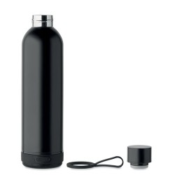 Bouteille isotherme double paroi 500ml - MUSEY Matières : acier inoxydable Couleurs : noir objet promotionnel éco-responsable