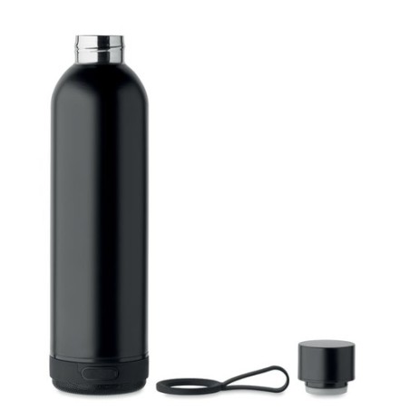 Bouteille isotherme double paroi 500ml - MUSEY Matières : acier inoxydable Couleurs : noir objet promotionnel éco-responsable