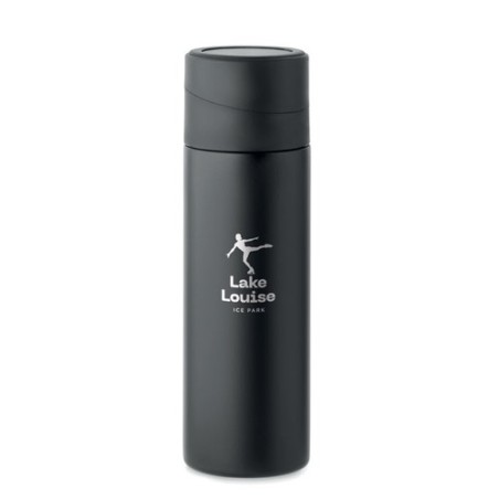 Bouteille isotherme  personnalisée 420 ml - PHOTTLE Couleurs : noir Matières : acier inoxydable recyclé cadeau entreprise pas ch