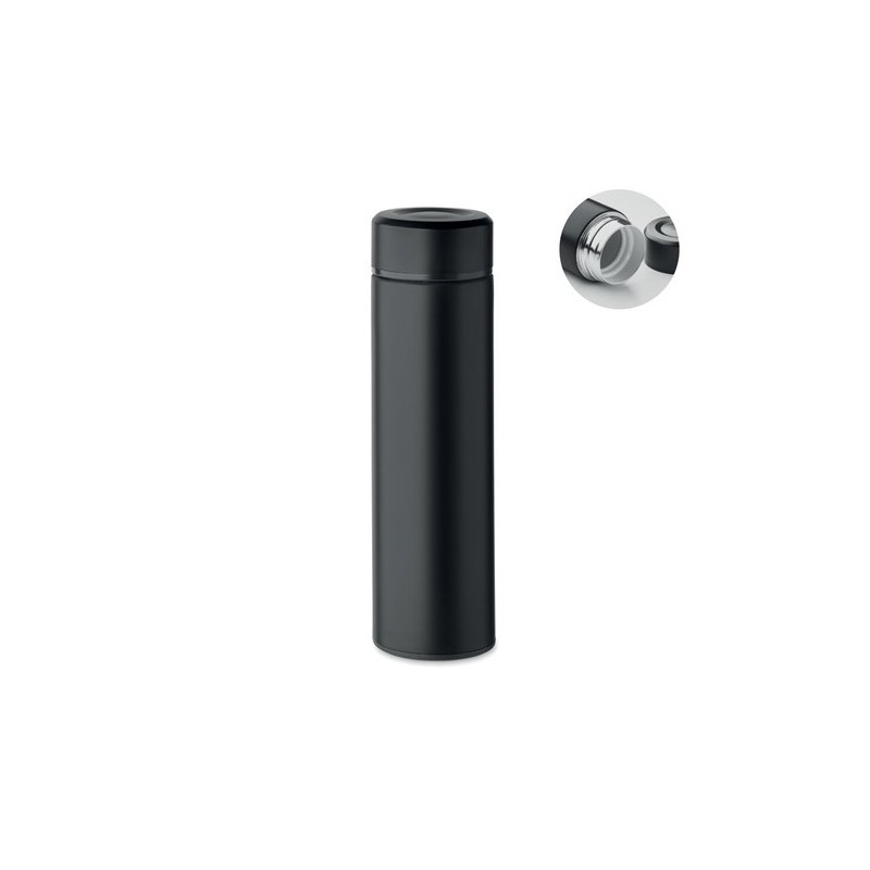 Bouteille isotherme  personnalisée 420 ml - NUNAVUT Couleurs : noir Matières : acier inoxydable recyclé