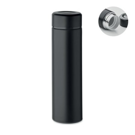 Bouteille isotherme  personnalisée 420 ml - NUNAVUT Couleurs : noir Matières : acier inoxydable recyclé