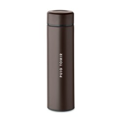Bouteille isotherme  personnalisée 420 ml - NUNAVUT Couleurs : chocolat Matières : acier inoxydable recyclé marquage couleur écl