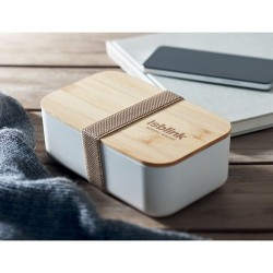 Boîte à lunch  en maïs PLA 1000ml - BEIBABOX Matières : PET Couleurs : beige objet promo petit budget
