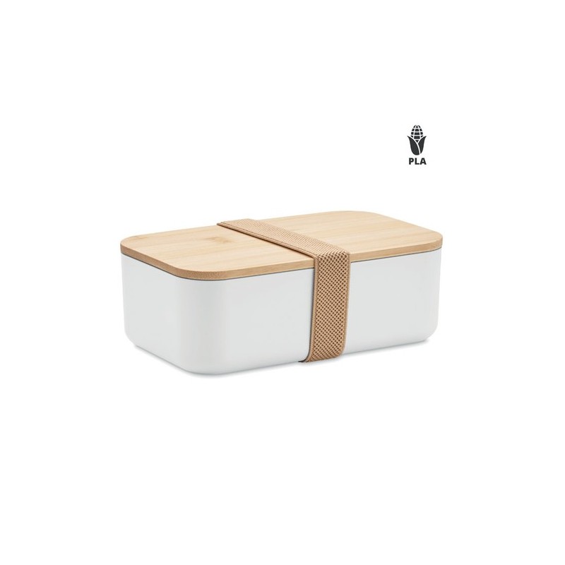 Boîte à lunch  en maïs PLA 1000ml - BEIBABOX Matières : PET Couleurs : blanc cadeau entreprise pas cher