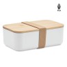 Boîte à lunch  en maïs PLA 1000ml - BEIBABOX Matières : PET Couleurs : blanc cadeau entreprise pas cher