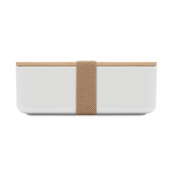 Boîte à lunch  en maïs PLA 1000ml - BEIBABOX Matières : PET Couleurs : blanc personnalisation rapide en France