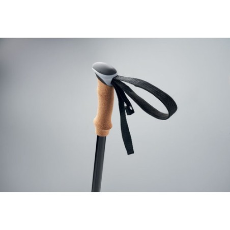 Bâtons de marche nordique confortables et performants - NOLE Matières : PET recyclé Couleurs : noir marquage laser ultra précis