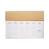 Agenda Hebdomadaire Personnalisé de Bureau MEMWEEK Matières : papier Couleurs : beige cadeau entreprise pas cher