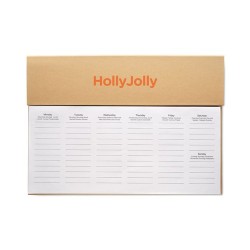 Agenda Hebdomadaire Personnalisé de Bureau MEMWEEK Matières : papier Couleurs : beige livraison express 24h 48h