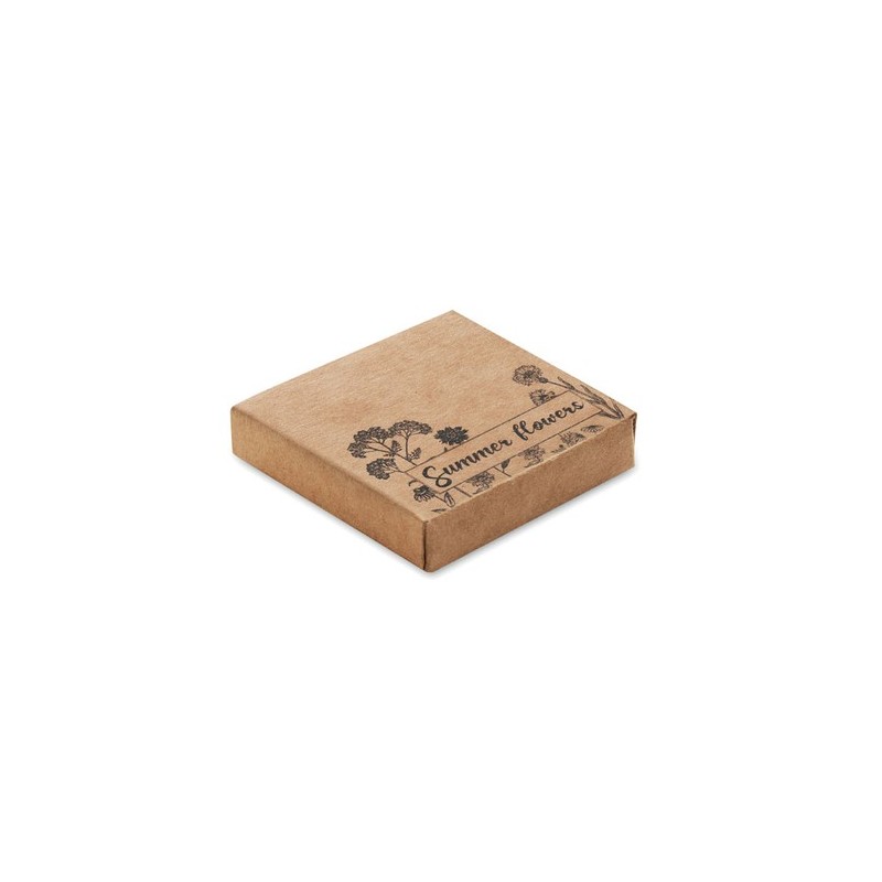 Disque Éco-responsable Personnalisé de Mélange de Graines FLOMIX Matières : papier Couleurs : beige