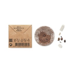 Disque Éco-responsable Personnalisé de Mélange de Graines FLOMIX Matières : papier Couleurs : beige 2