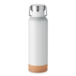 Bouteille isotherme double paroi 500ml personnalisée IVES Couleurs : blanc Matières : acier inoxydable recyclé