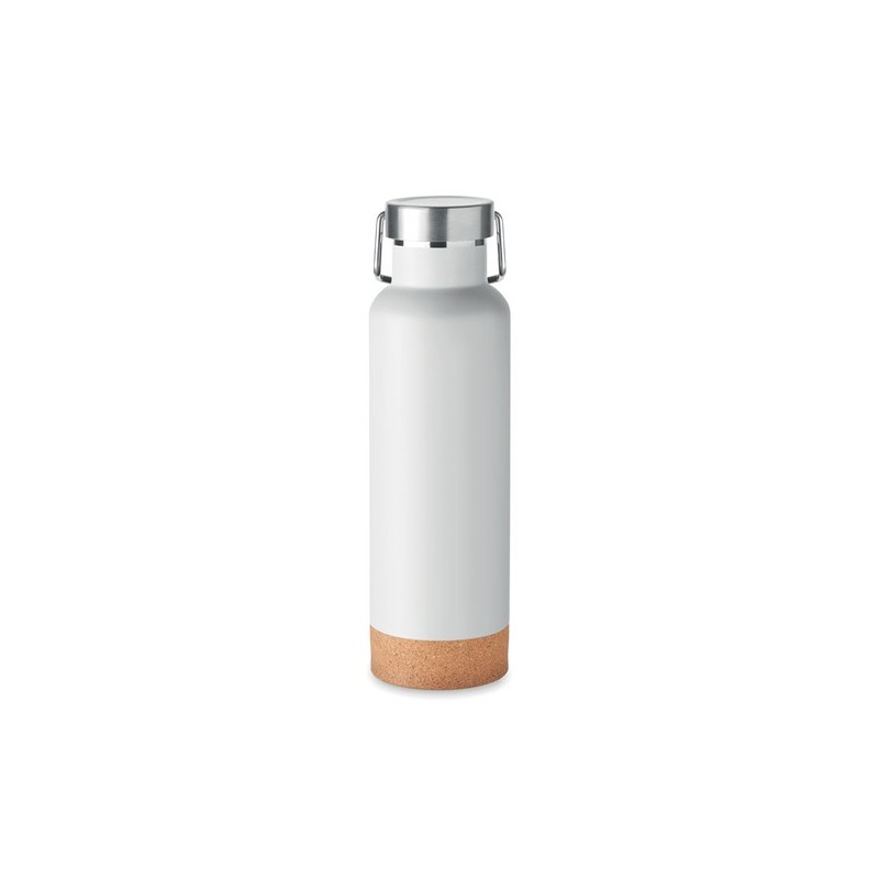 Bouteille isotherme double paroi 500ml personnalisée IVES Couleurs : blanc Matières : acier inoxydable recyclé