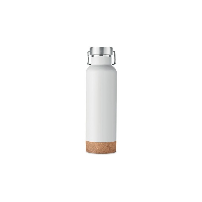Bouteille isotherme double paroi 500ml personnalisée IVES Couleurs : blanc Matières : acier inoxydable recyclé cadeau entreprise