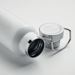 Bouteille isotherme double paroi 500ml personnalisée IVES Couleurs : blanc Matières : acier inoxydable recyclé impression haute 