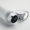 Bouteille isotherme double paroi 500ml personnalisée IVES Couleurs : blanc Matières : acier inoxydable recyclé impression haute 
