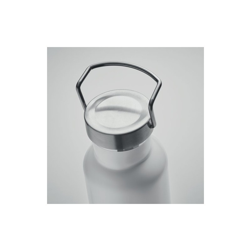 Bouteille isotherme double paroi 500ml personnalisée IVES Couleurs : blanc Matières : acier inoxydable recyclé livraison express