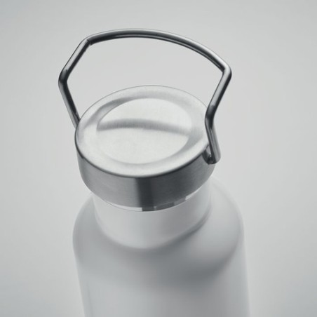 Bouteille isotherme double paroi 500ml personnalisée IVES Couleurs : blanc Matières : acier inoxydable recyclé livraison express