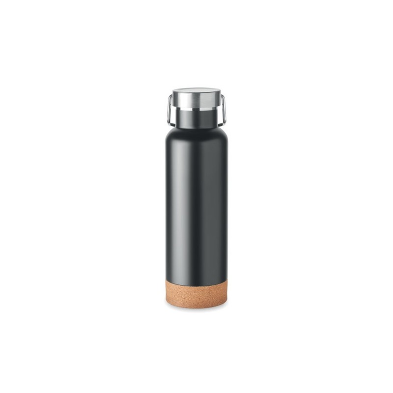 Bouteille isotherme double paroi 500ml personnalisée IVES Couleurs : noir Matières : acier inoxydable recyclé personnalisable av